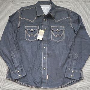Wrangler Dark Denim Western Shirt